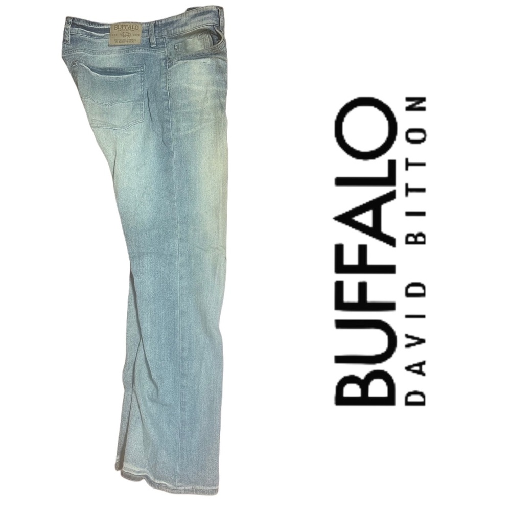 ‘RARE” Buffalo David Bitton Light Blue Men's Jeans 34/32 - Picture 7 of 9